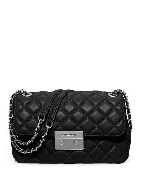 michael kors sloan sm chain shoulder bag black|michael kors sloan editor.